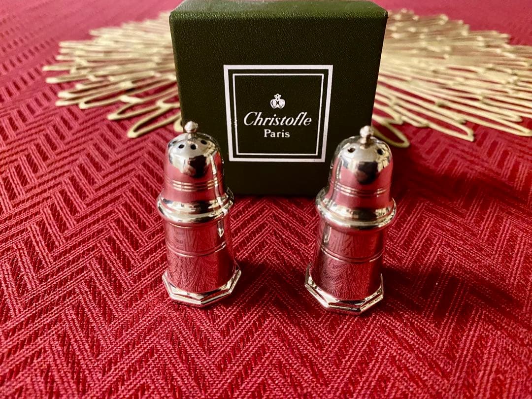 【超レア☆未使用品☆】クリストフル VILLARS ソルト＆ペッパー 調味料入