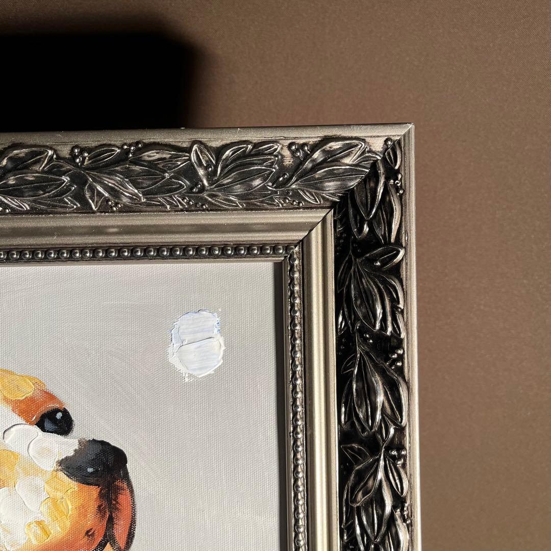 手書き油絵 キャバリア 愛犬 額付 肉筆絵画 インテリア 油彩画 - メルカリ