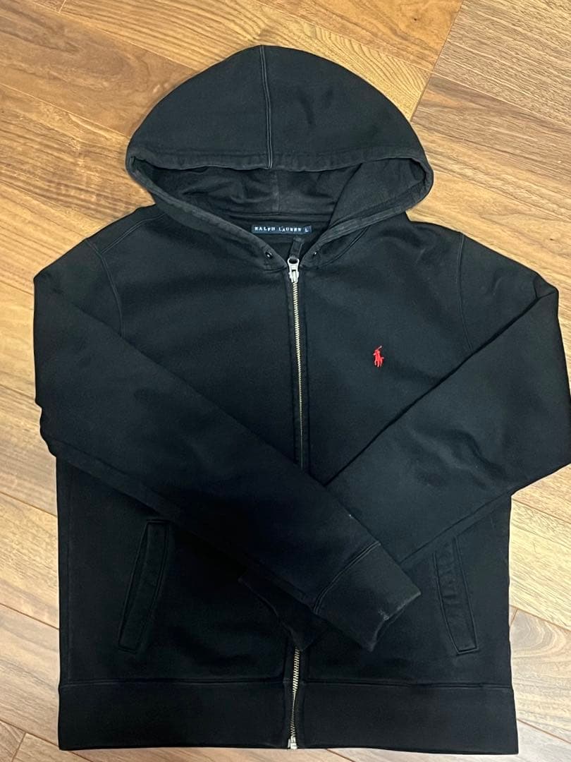 Ralph Lauren ブラック ジップフーディ