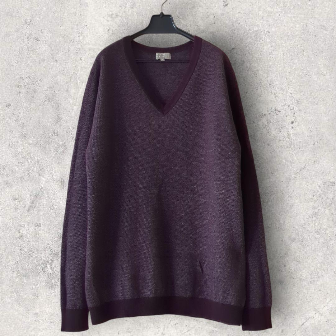 マーガレットハウエル カシミヤ63% ウール ニット 2L Vネック