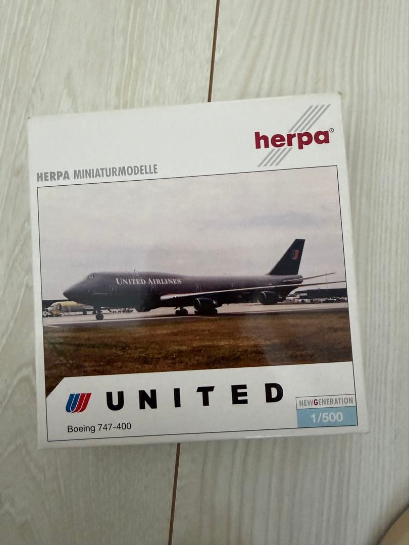 herpa ユナイテッド航空 747-400 1/500 - メルカリ