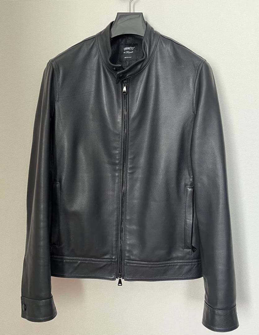 レア！EMMETI JURI カーフスキン シングルライダースジャケット 美品