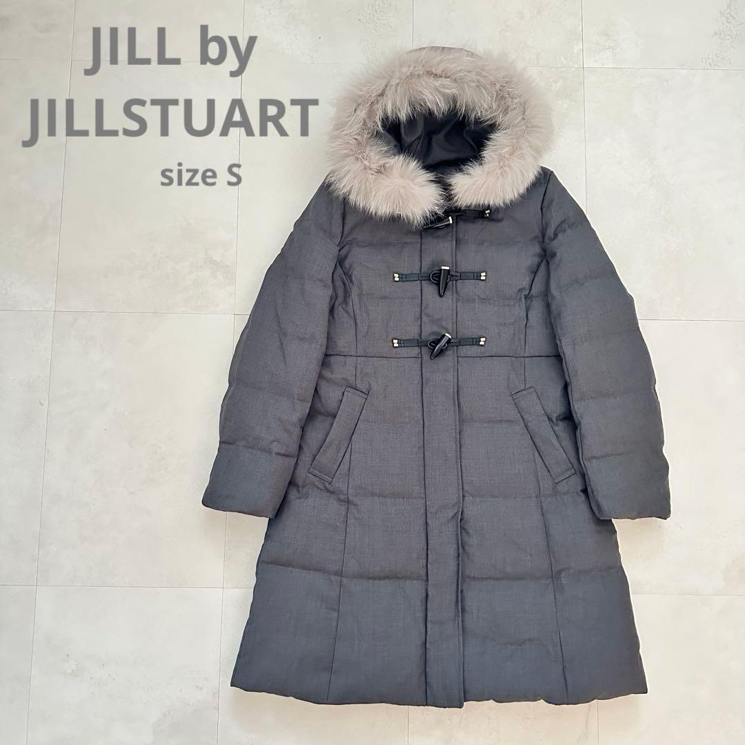 新品❁﻿ジルバイジルスチュアート フォックスファー付ロングダウンコート グレーS