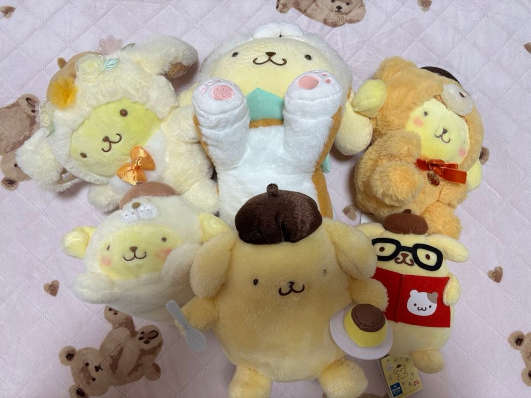 ポムポムプリンぬいぐるみ6点セット サンリオキャラクターズ Mocchi-Mocchi- ぬいぐるみS ポムポムプリン