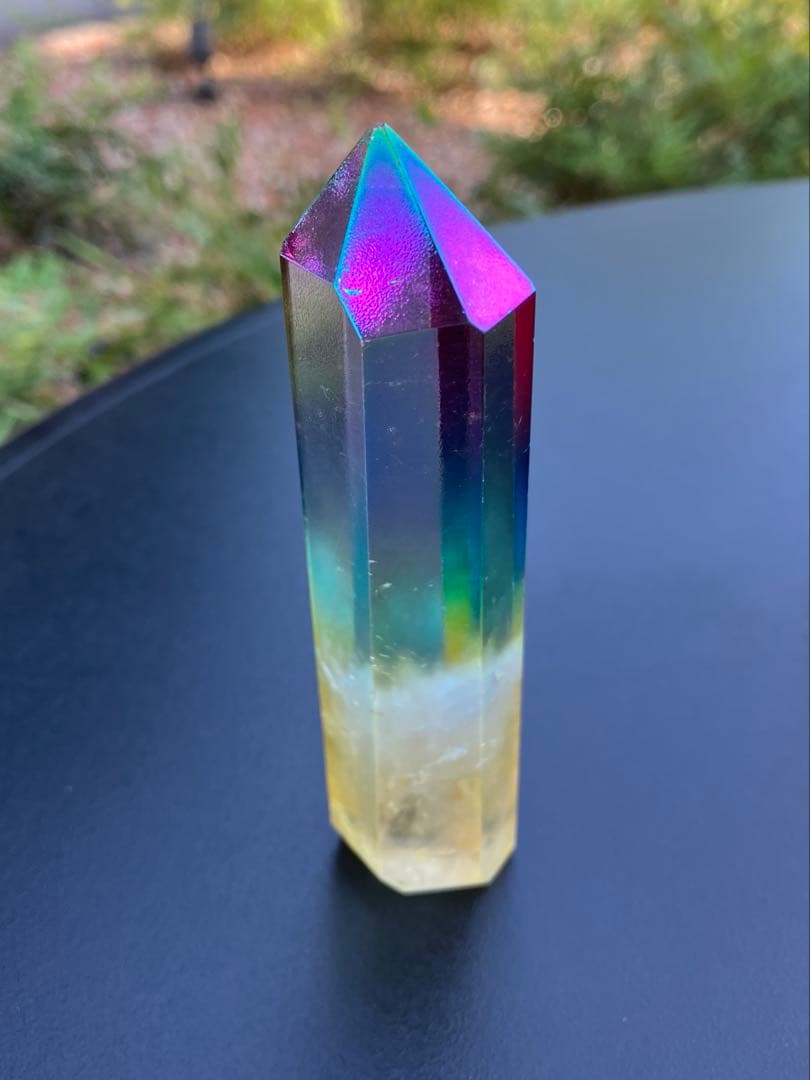 レインボー オーラクォーツ 水晶 ポリッシュ ポイント B