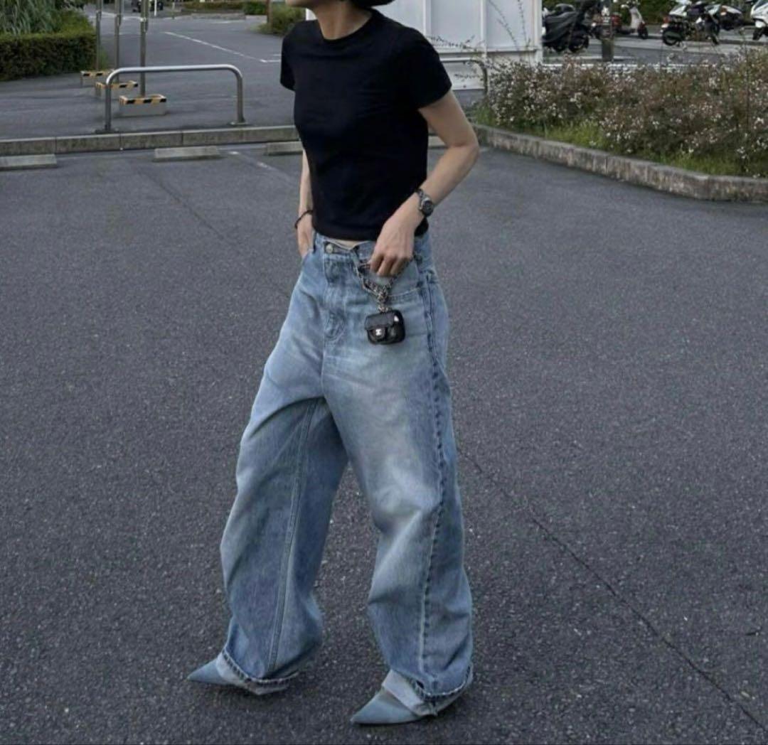 【ok.soon】original wide denim サイズ２