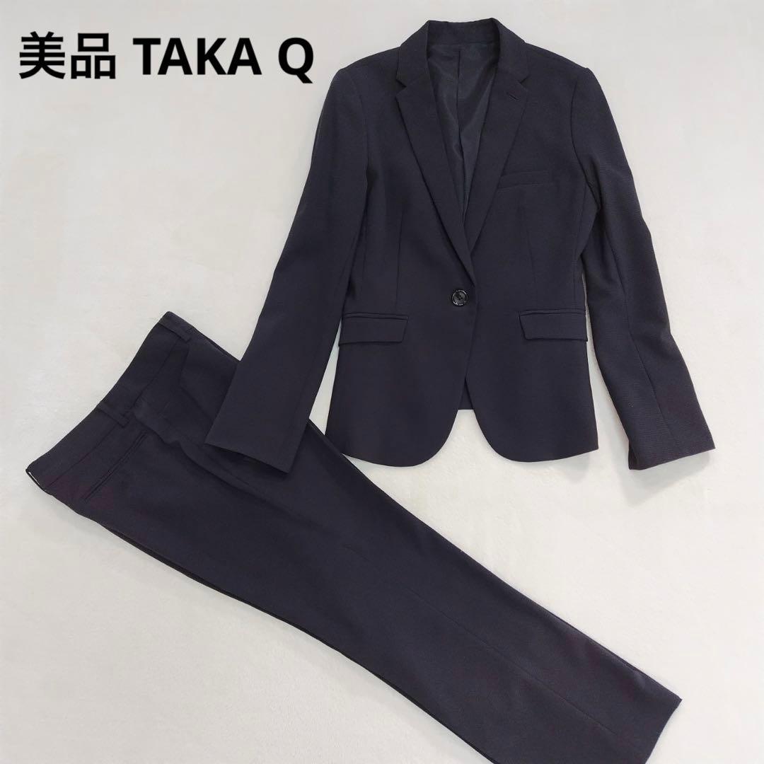 美品 タカキュー セットアップ スーツ フォーマル 就活 リクルート 黒