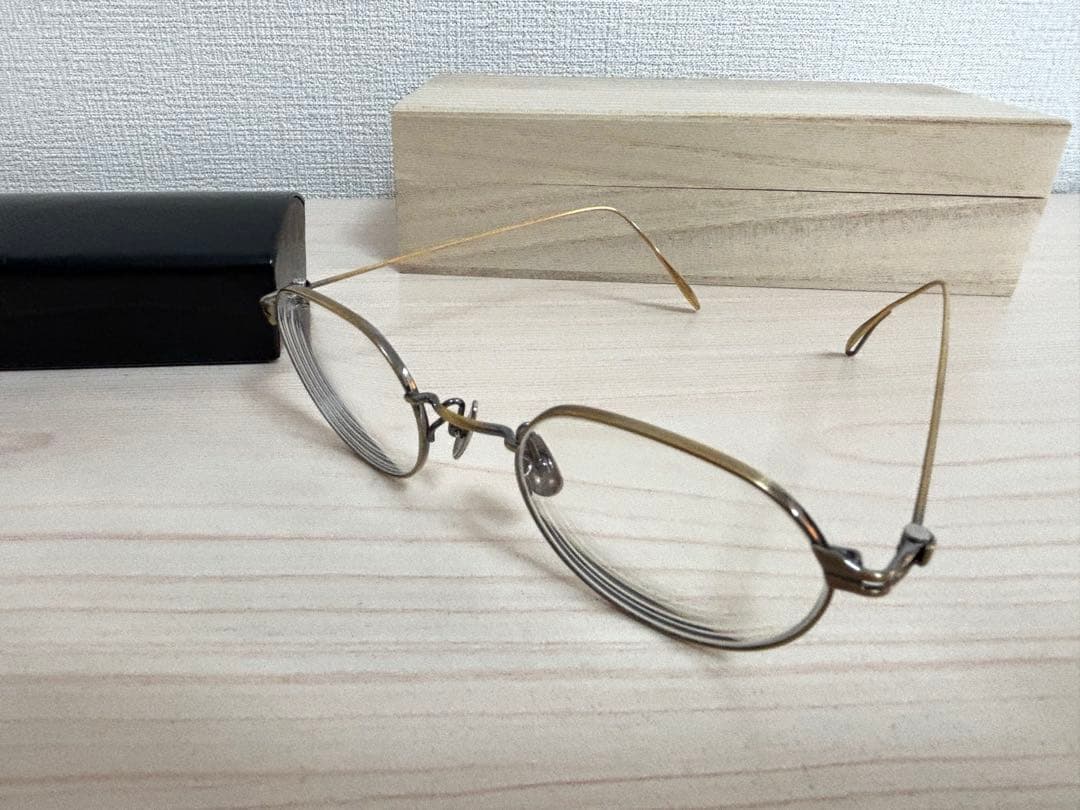 金子眼鏡 KM-25L メタルフレーム ゴールド ボストン型 度あり