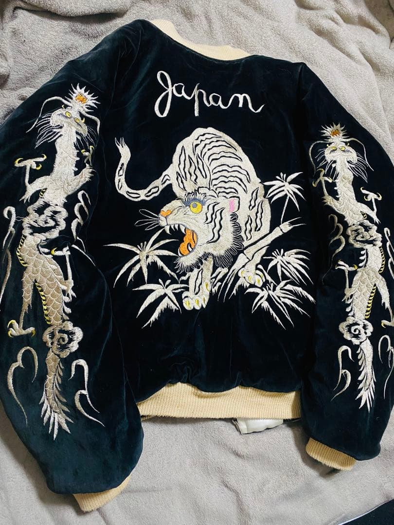 テーラー東洋 日本限定 スカジャン 虎龍限定　別珍　サテン 2面使う TAILOR TOYO テーラー東洋 メンズ ライトアウター アウター 別珍