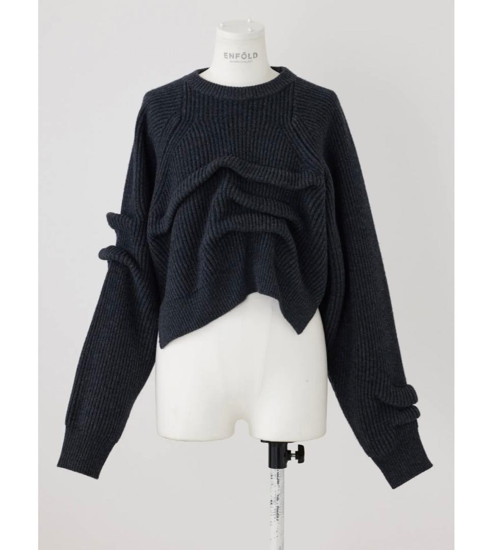 ENFOLD ニット　トップス　プルオーバー　グレー　sacai