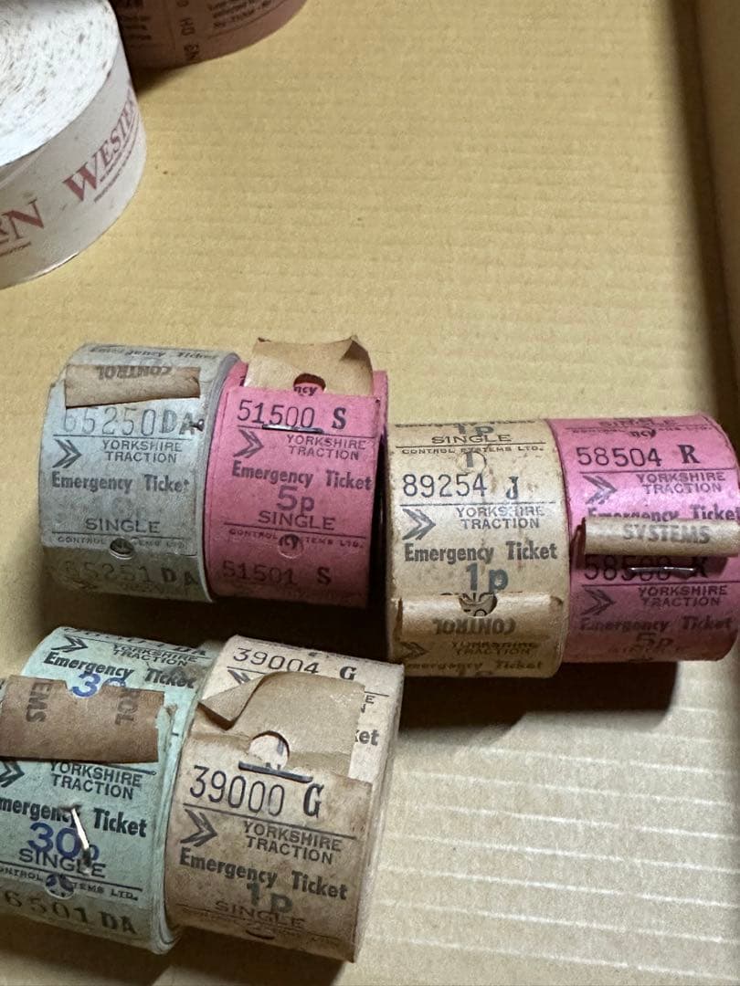 希少ヴァンテージチケットヨークシャー・トラクション 緊急チケット 6ロールセット