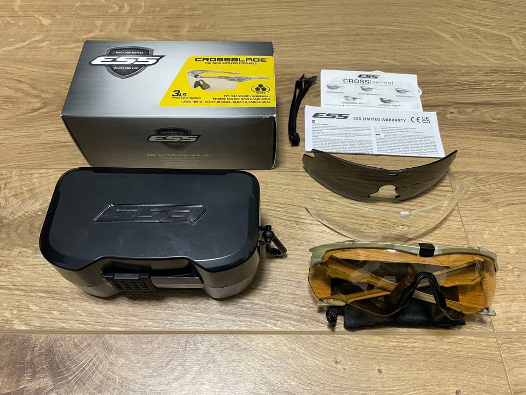 個人装備 ESS CROSSBLADE SPIN CAMO BONE 3LENS