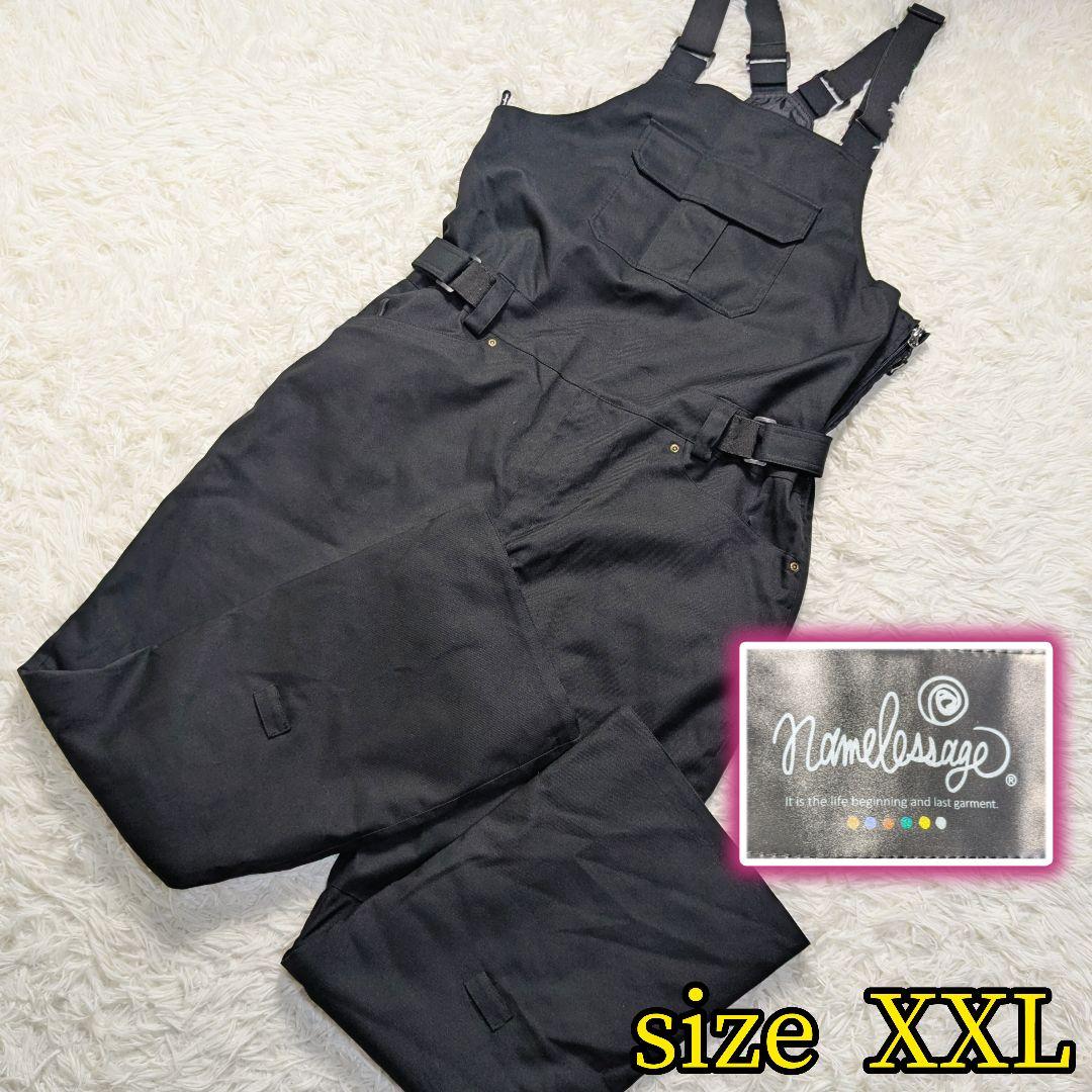【きれい✨namelessage✨XXL】スノー スノボ ウェア ビブパンツ 黒