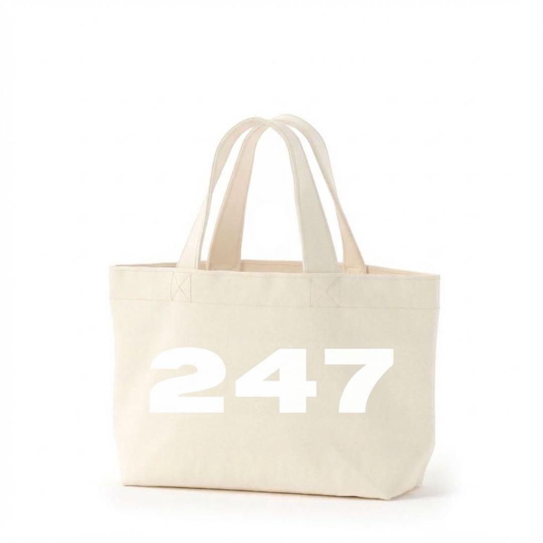 247 トートバッグ クリーム色 5と8