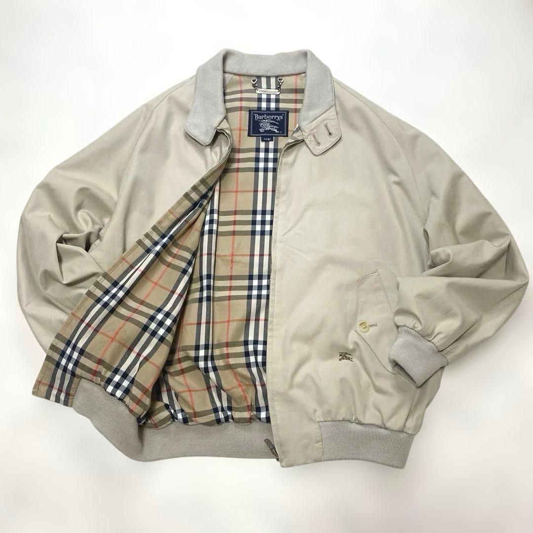 90s Burberrys ギャバジン スイングトップ ハリントンジャケット　L