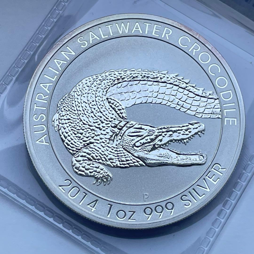 コレクション AUSTRALIA 1oz SALTWATER CROCODILE 2015 Australia 1 oz Silver Saltwater Crocodile (Agro Junior