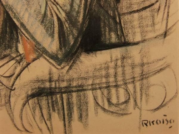 小磯良平、【外国婦人】、希少な限定額装用画集画、新品高級額 額装付