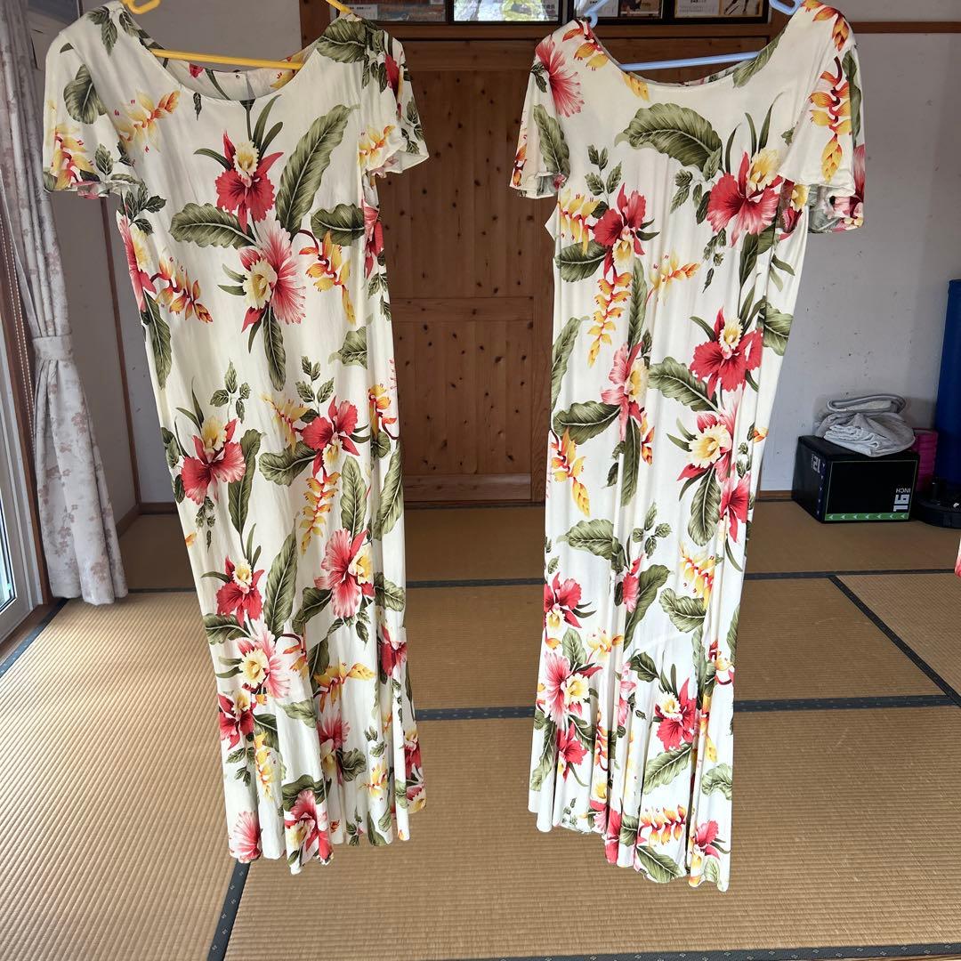 TWO PALMS ハワイアンムームーとシャツセット TWO PALMS（トゥーパームス） ハワイアンシャツ ゴールデン