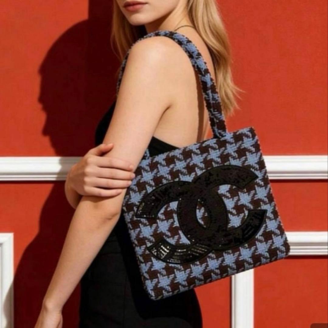 CHANELツイードトートバッグ