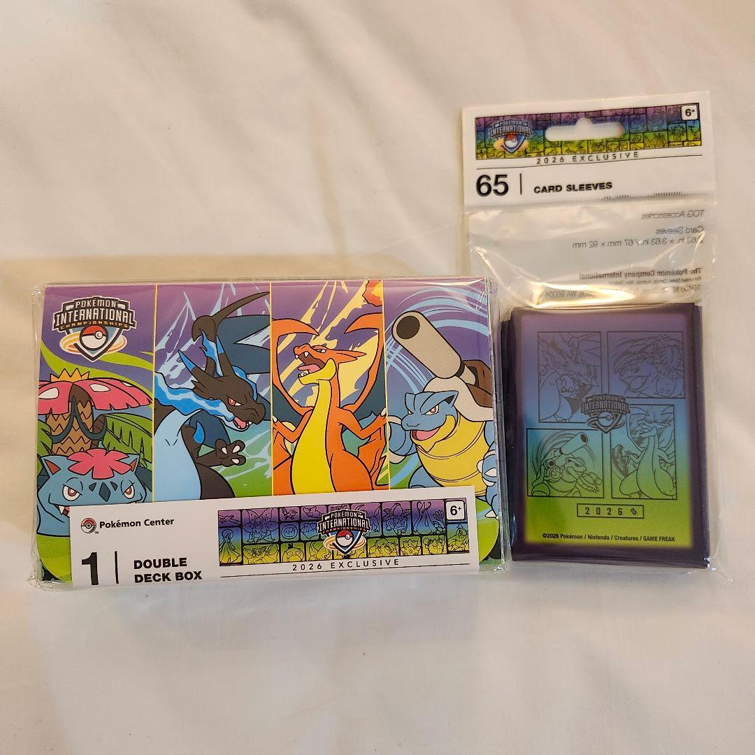 【まとめ売り】EUIC 限定 ダブルデッキケース スリーブ 御三家 メガシンカ 新品】 ロンドン ポケモンセンター限定 ダブルデッキケース メガ御三家