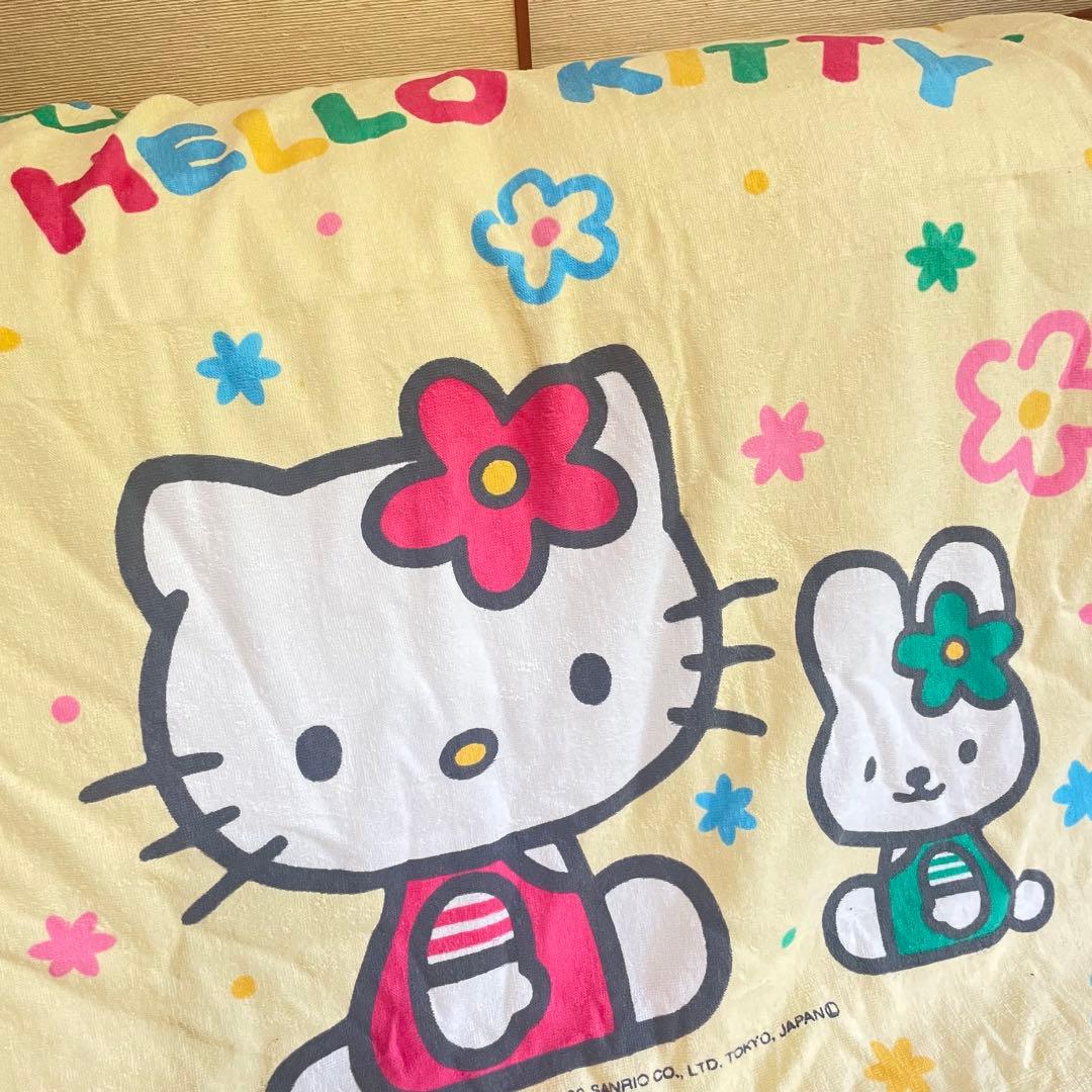 当時物】ハローキティ バスタオル 2000年平成レトロ サンリオsanrio