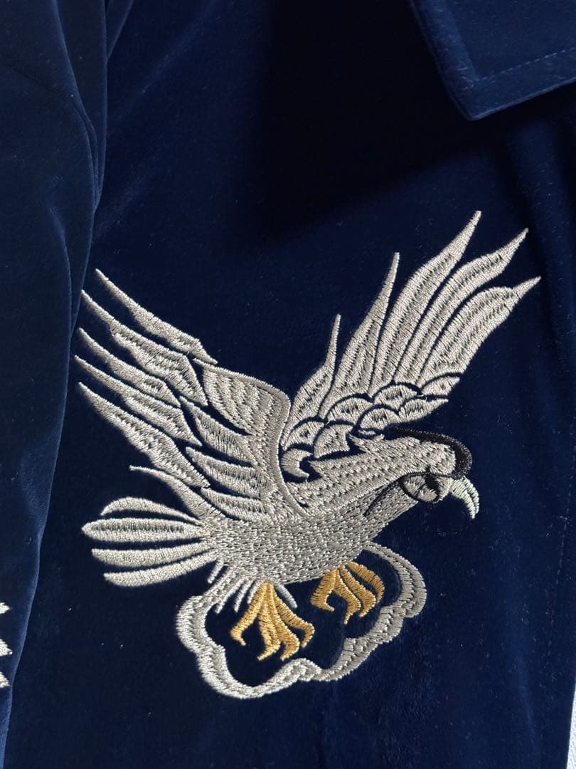 50sレプリカ/スーベニアジャケット/スカジャン/別珍 ベルベット/龍/鷲