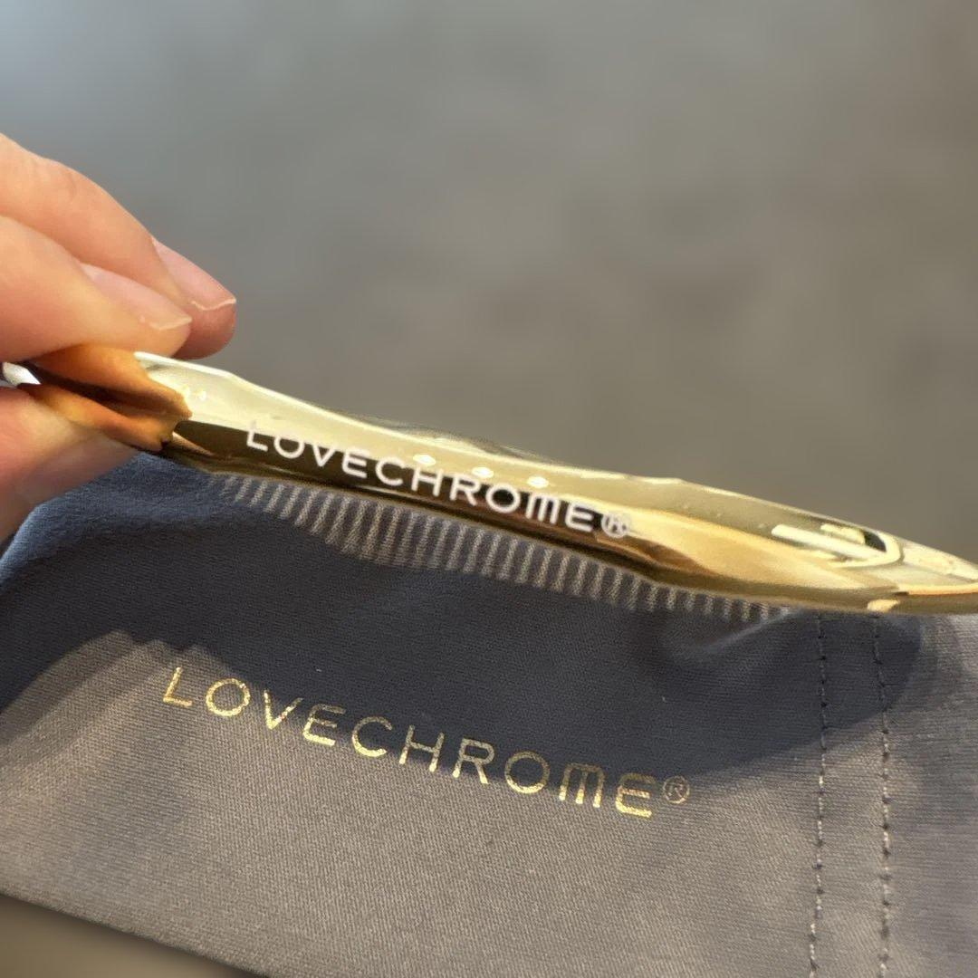 美品】LOVECHROME ゴールドコーム 収納ポーチ付き ラブクロム ツキ