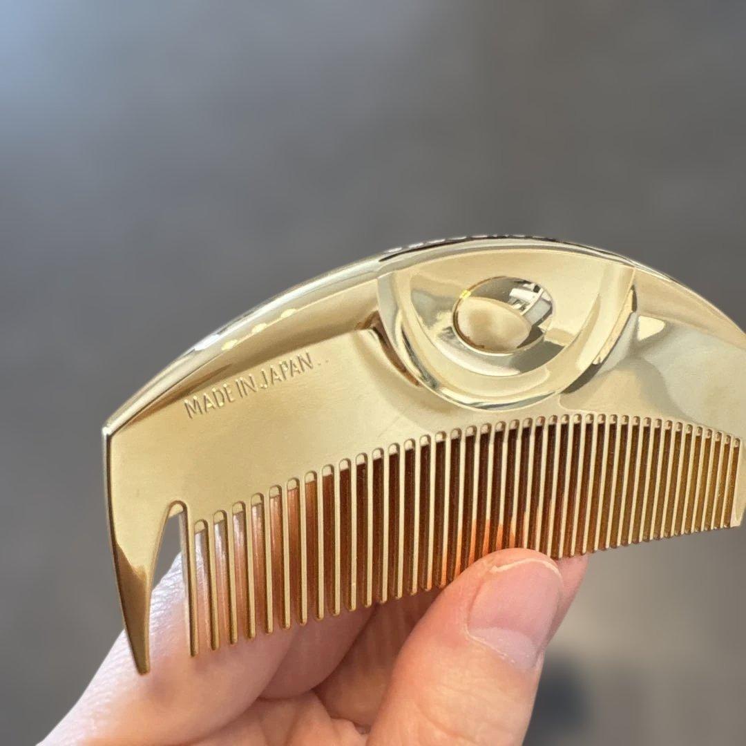 美品】LOVECHROME ゴールドコーム 収納ポーチ付き ラブクロム ツキ