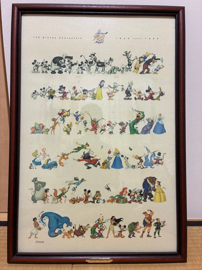 ディズニー100周年 キャンパス地　1500限定 ディズニー 100周年 ミッキー キャンパストートバッグ （アイボリー