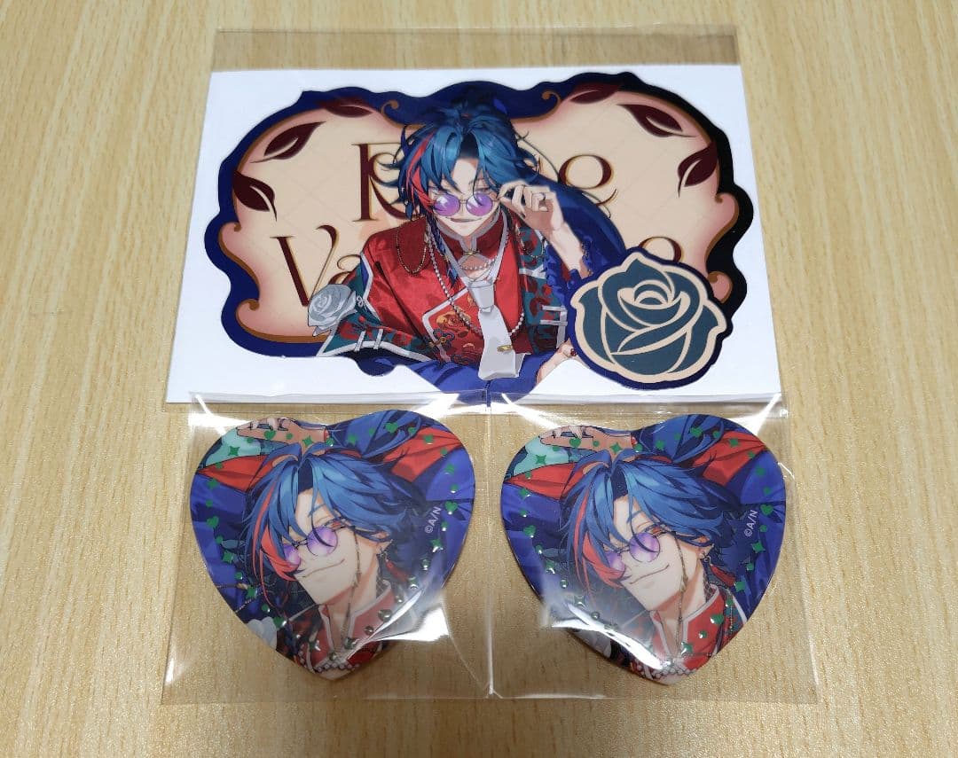 rose valentine 魁星 ハート型缶バッジ 香り付きカード - メルカリ