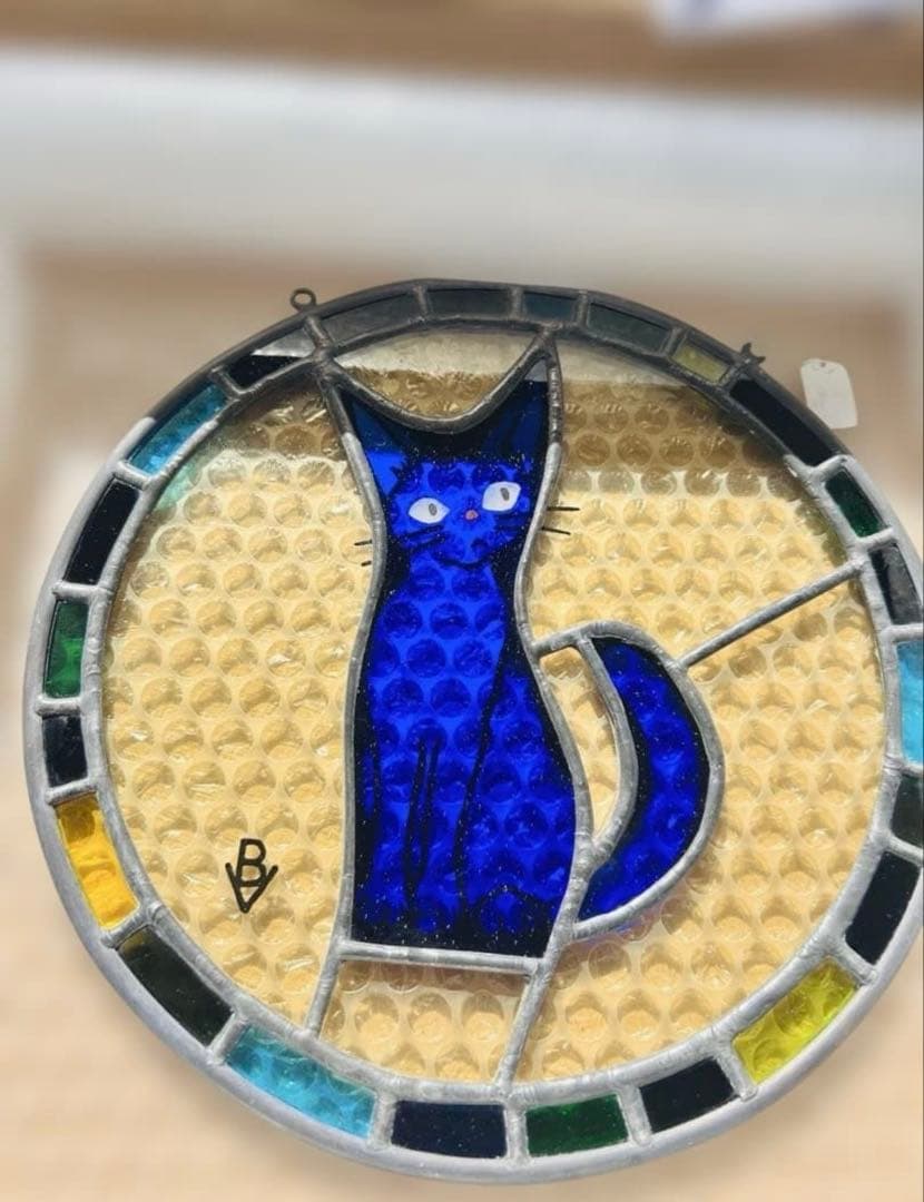 ジブリ美術館限定 ステンドグラス 窓飾り 魔女の宅急便 ジジ