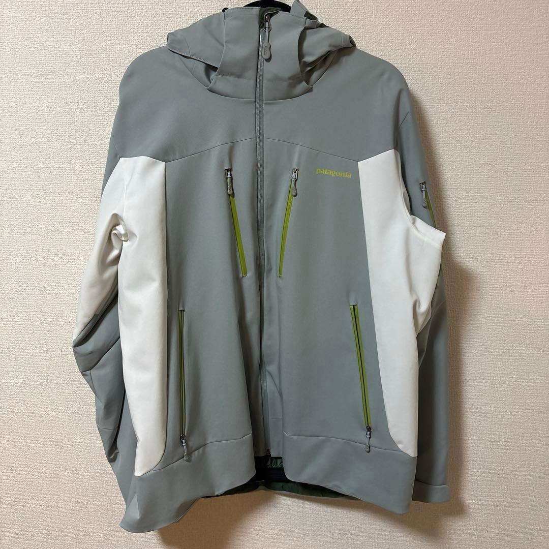 Patagonia ソフトシェルジャケット （L／グレー×ホワイト）