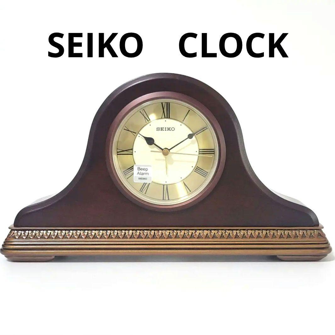 新品未使用　SEIKO CLOCK 　SEIKO　置き時計 木製　目覚まし時計