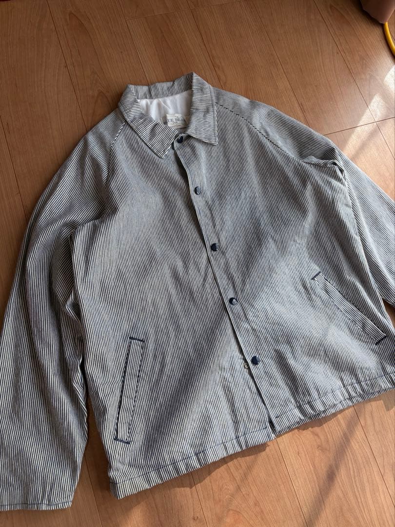 80s ヒッコリーストライプ コットンコーチジャケット USA製 80s OSHKOSH ヴィンテージ ヒッコリーストライプ Lサイズ USA製