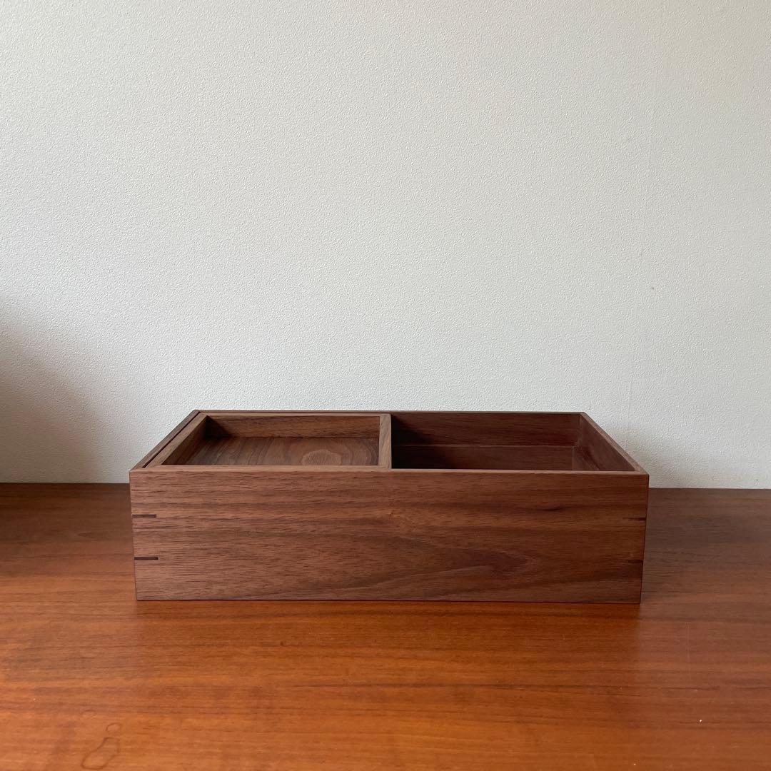 ウォールナット 小物入れ　内箱スライド仕様