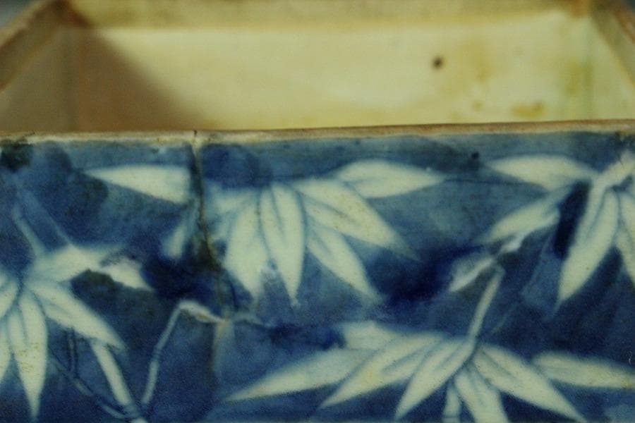 中国美術 青花 白抜 笹紋 段重 高18.5cm 清(K-LC670) - メルカリ