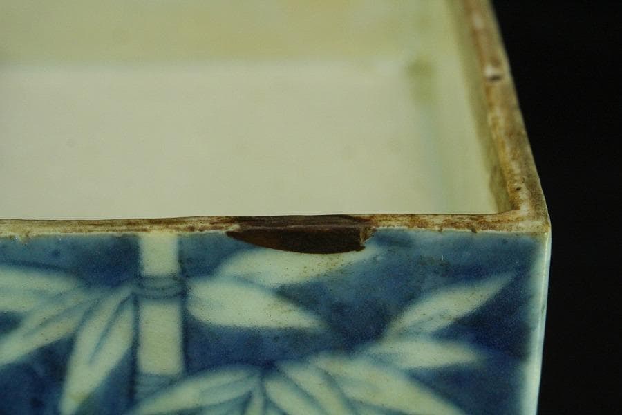 中国美術 青花 白抜 笹紋 段重 高18.5cm 清(K-LC670) - メルカリ