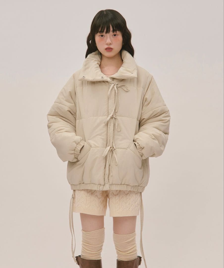 ジャケット・アウター loin nuit ribbon padding blouson