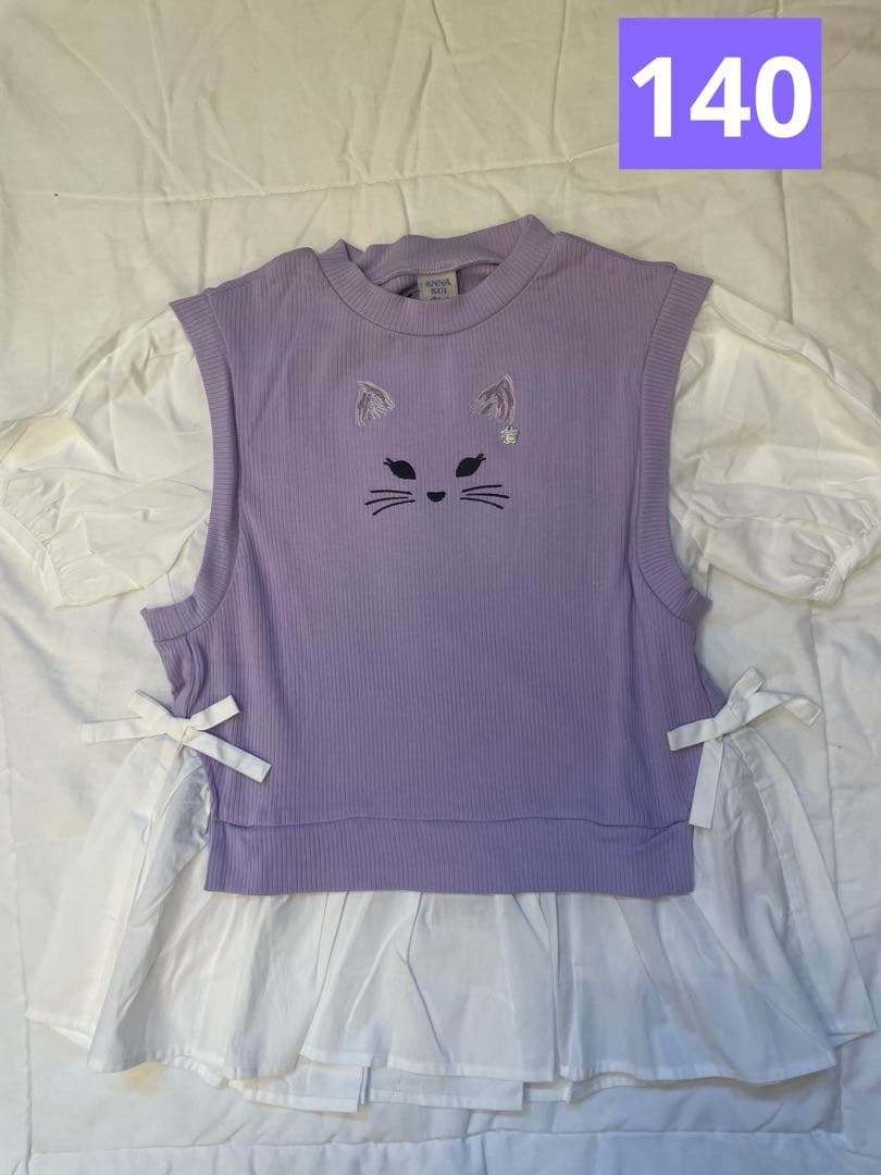 専用　ANNA SUI mini♡猫シャツ♡140 ネコフェイスTシャツ（Tシャツ） | ANNA SUI mini（アナ スイ・ミニ