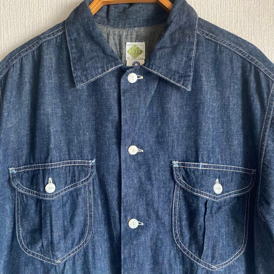 激レア 美品 廃番90s Post Overalls ワークシャツ希少モデル