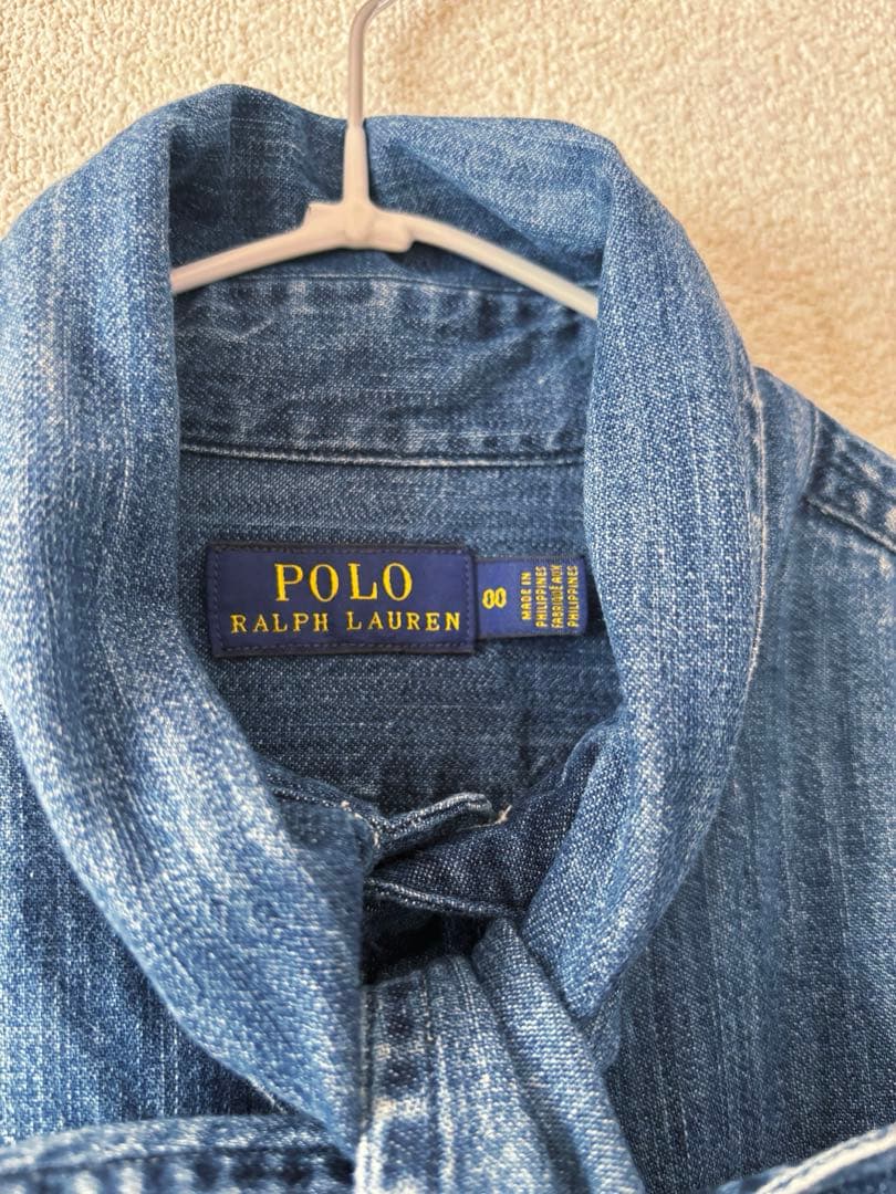 ラルフローレン デニム リボン ボウタイ シャツ ポニー刺繍 - メルカリ