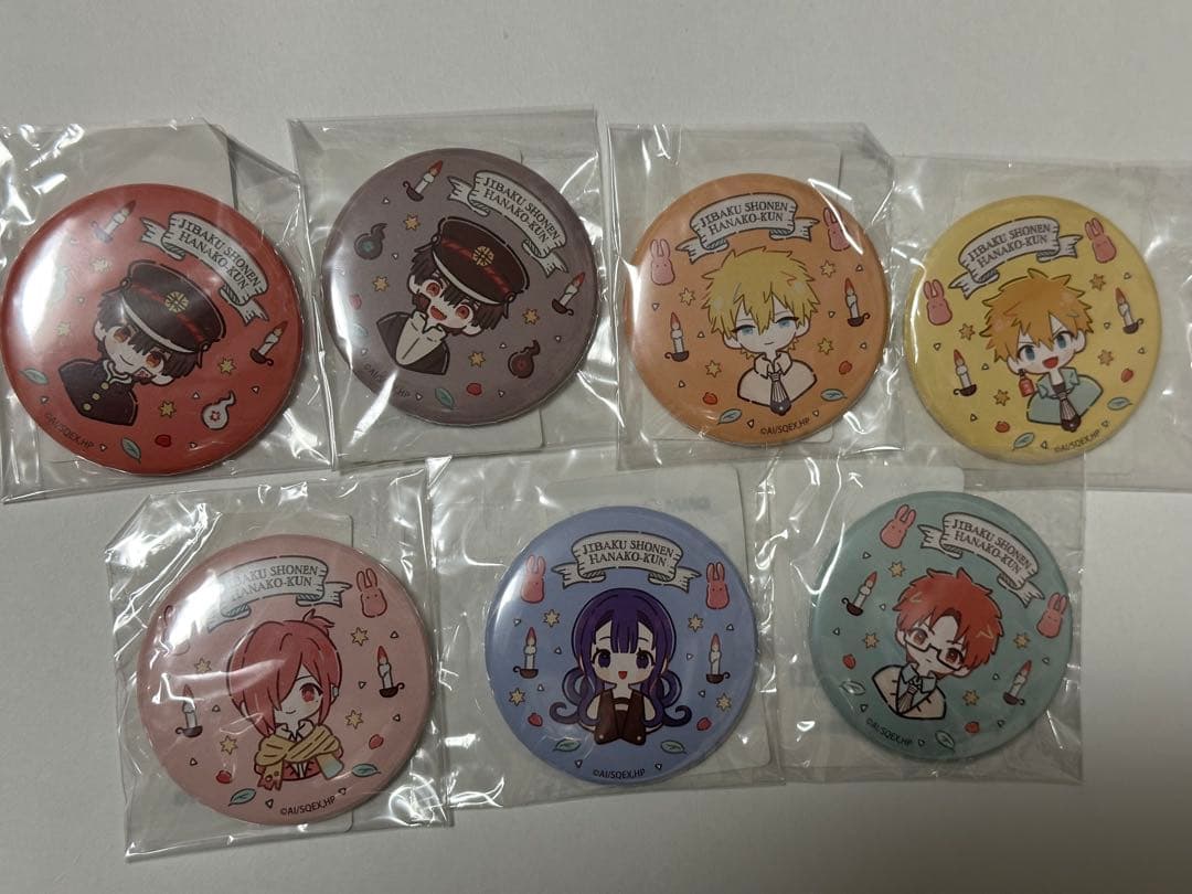 地縛少年花子くん　スクラッチ　あにちゃ～む　缶バッジ 7点セット