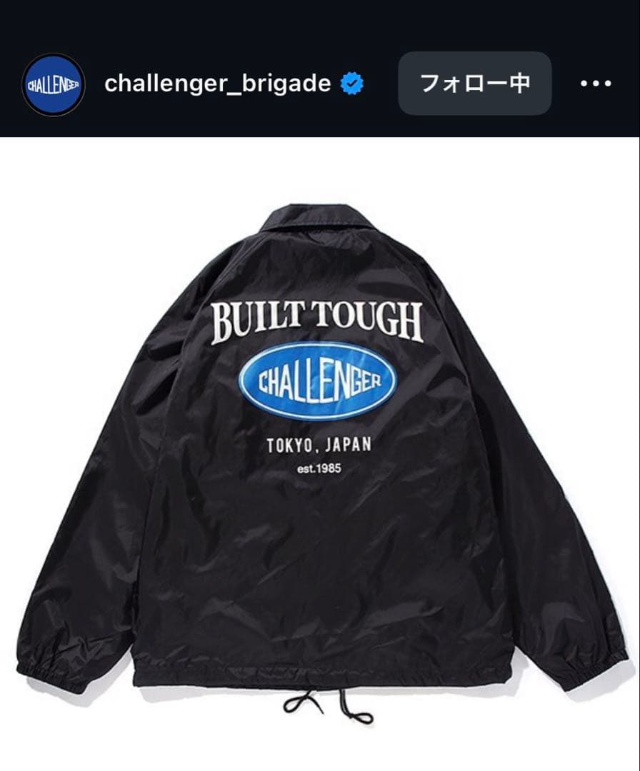 CHALLENGER ブラックナイロンジャケット M