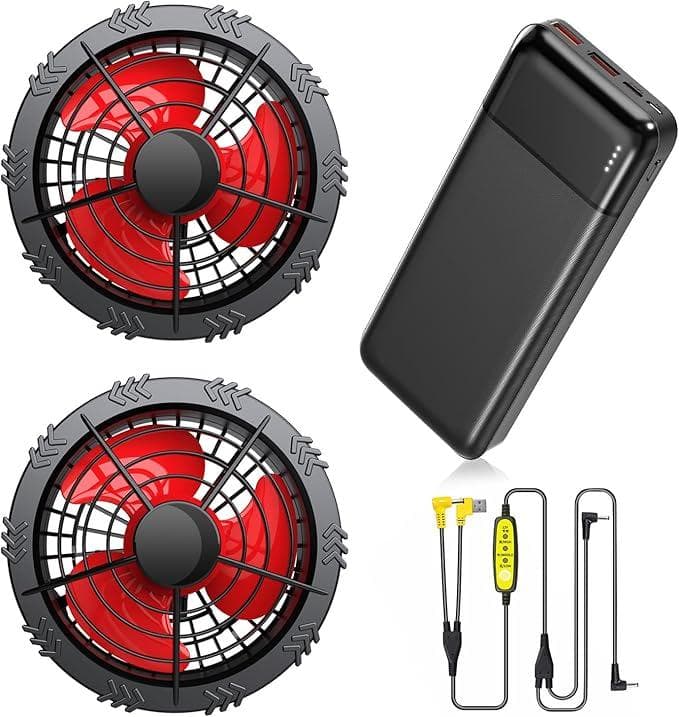 空調作業服 ファンバッテリーセット 2025年新登場 12V高出力ファン