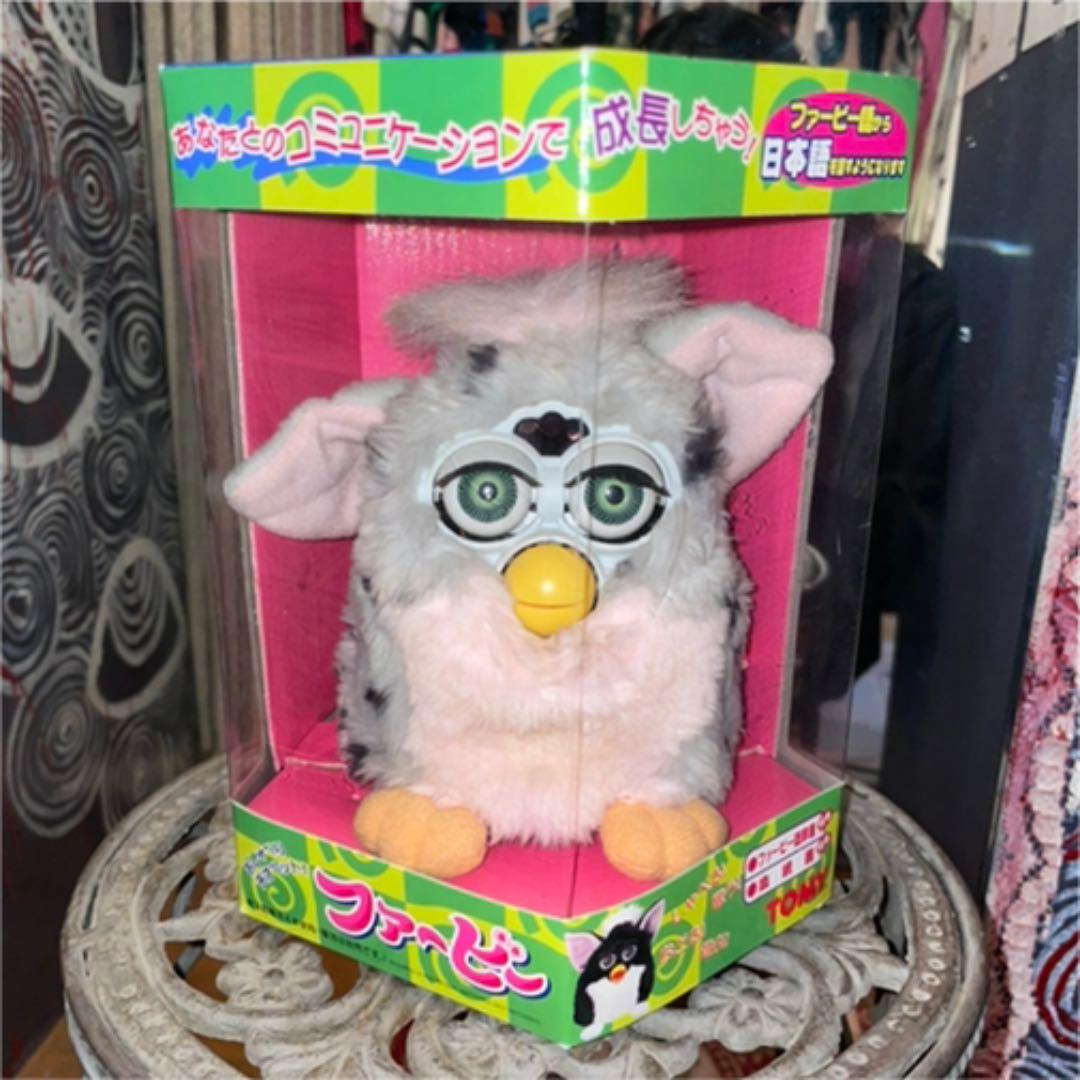 1999年 初代 ファービー グレー ピンク 箱つき ジャンク TOY - メルカリ