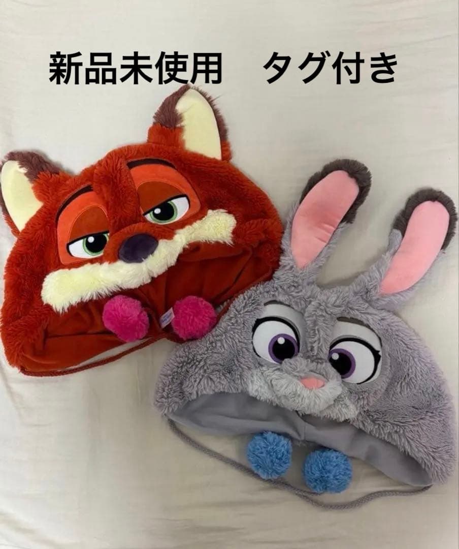 新品 東京ディズニー ズートピア ニック ジュディ ファンキャップ タグ