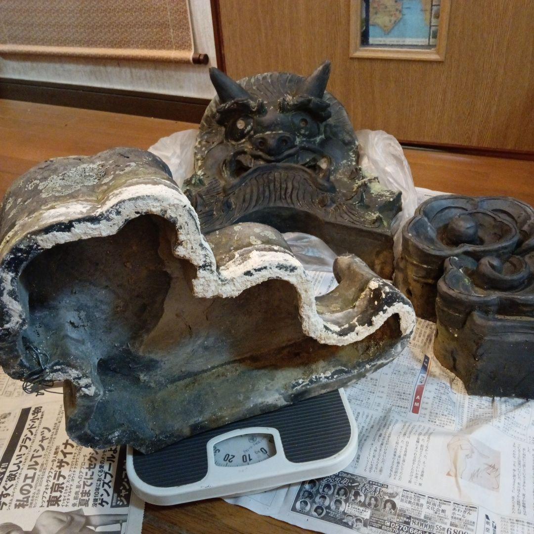 江戸時代中期頃超特大サイズ極稀少レア鬼師超絶技巧造寺社屋根大棟魔除け鬼瓦当時物 竹中大工道具館 | 千年の甍（いらか） 古代瓦を葺く