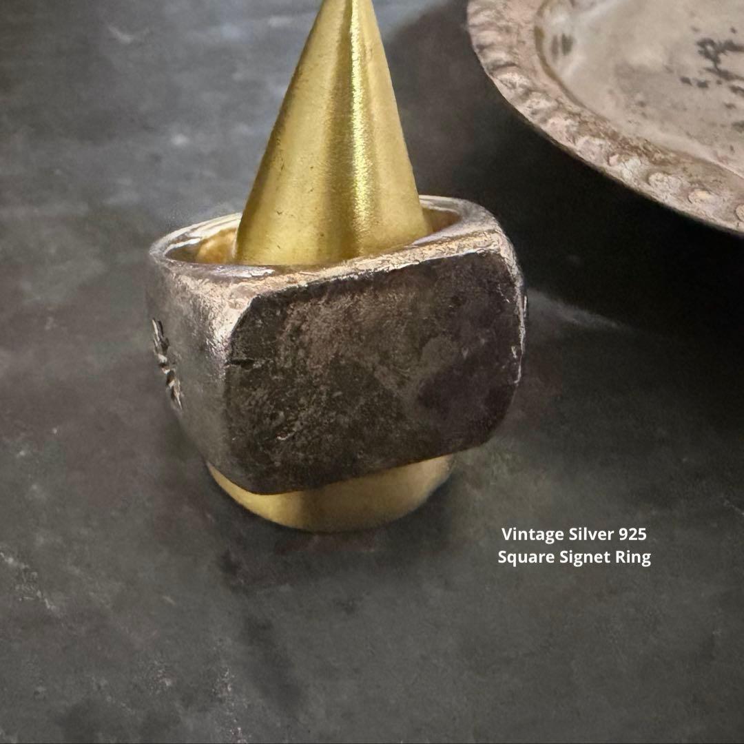 希少　ヴィンテージ　リング　アンティーク　シルバー　925 アメリカ　シグネット