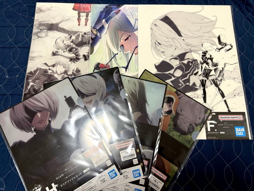 ニーアオートマタ 一番くじ クリアポスター クリアファイル セット
