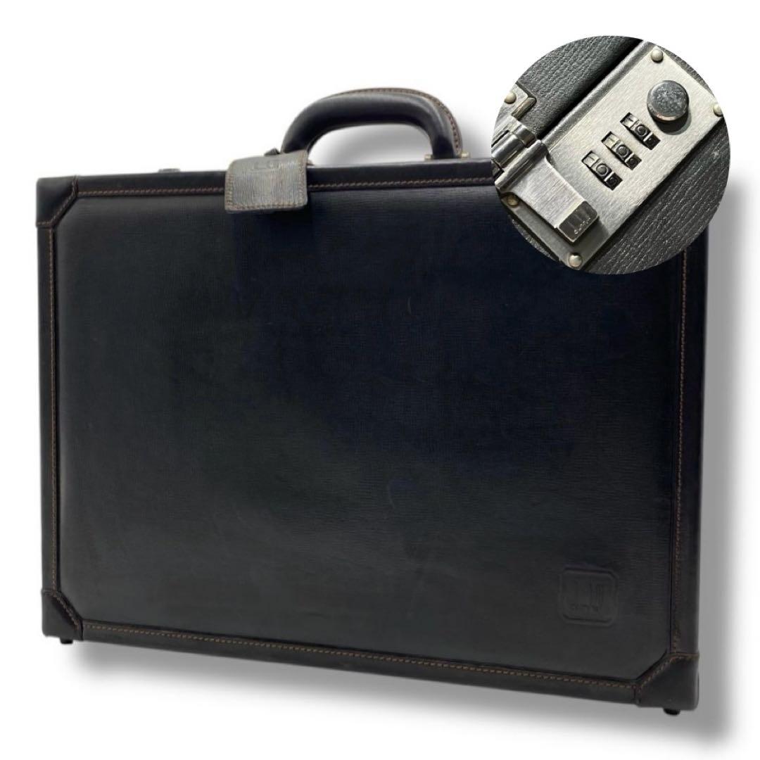 美品 dunhill ダンヒル ビジネス アタッシュケース バッグ レザー 黒 楽天市場】ダンヒル ブリーフケース オールド アタッシュケース レザー